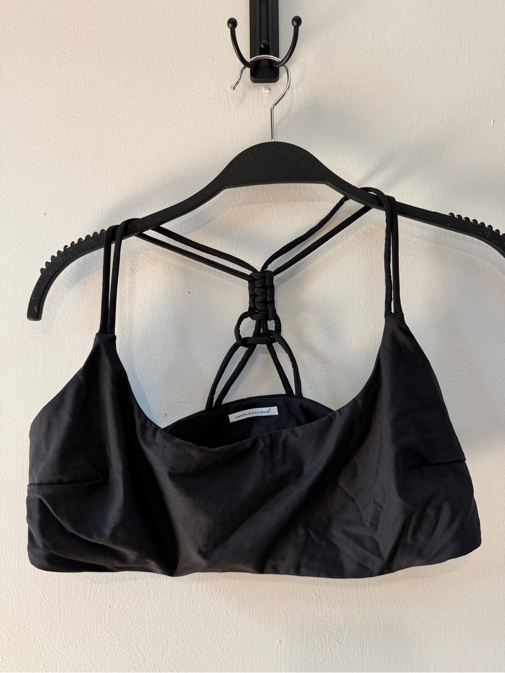 NWT Unsubscribed Strappy Black Bralette with Decorative Back Size Medium